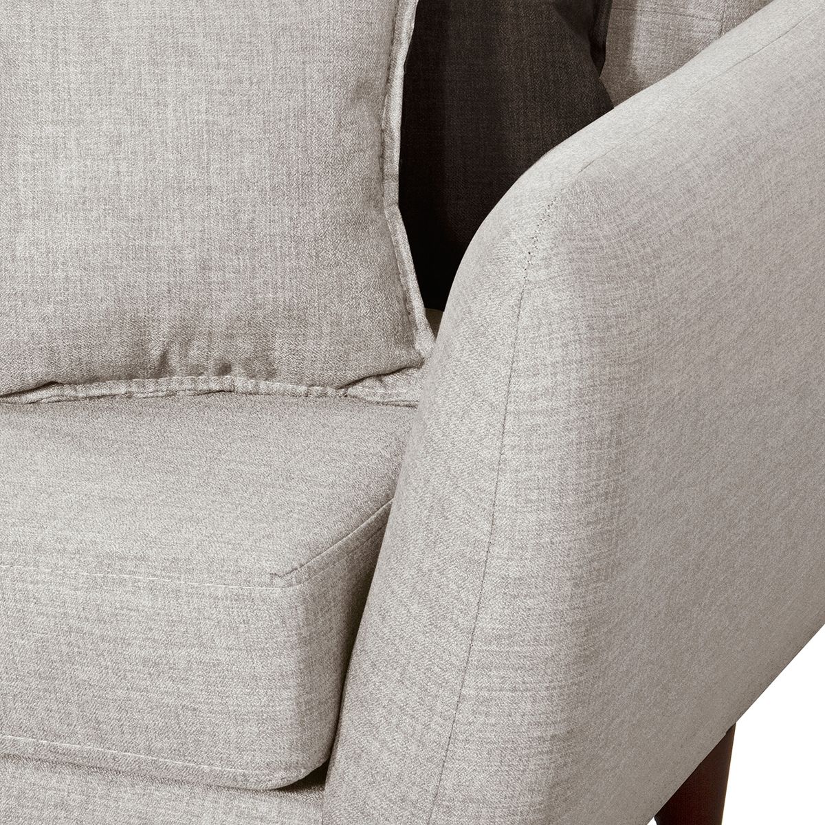 BLACK FACTORY - Sofa 3 Cuerpos Huevito Crudo