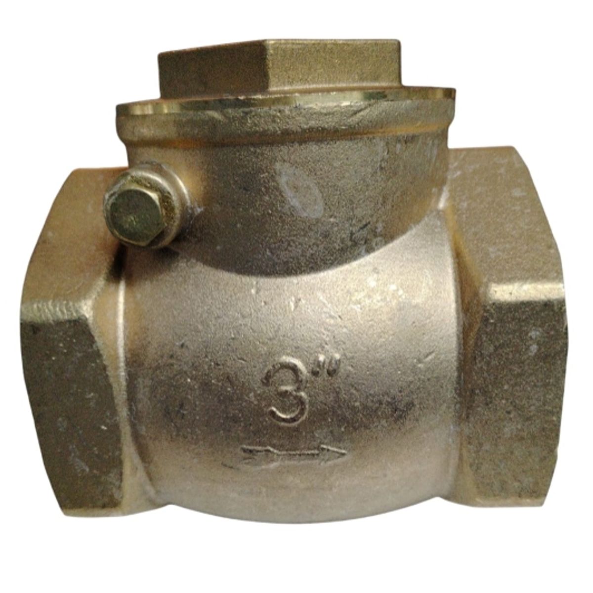 GENERICO - Válvula Retención Horizontal Chapaleta Bronce 3 Pulgadas