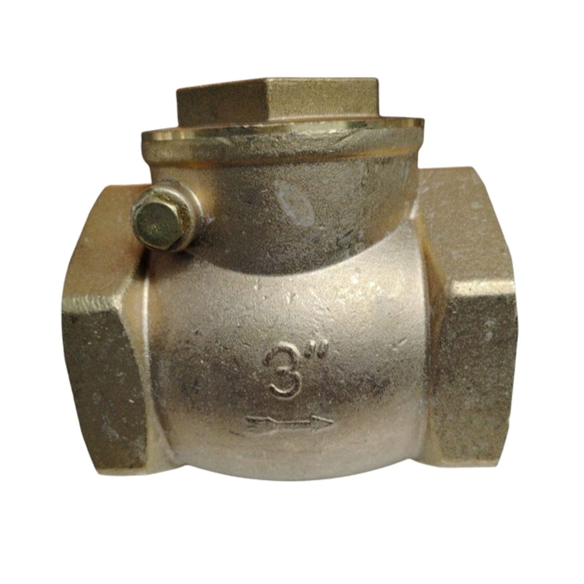GENERICO - Válvula Retención Horizontal Chapaleta Bronce 3 Pulgadas