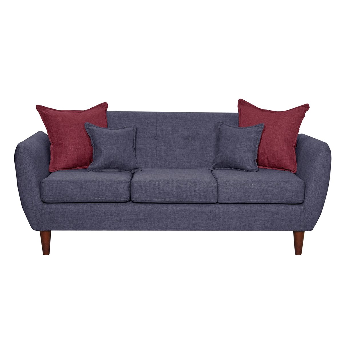 BLACK FACTORY - Sofa 3 Cuerpos Huevito Marengo.