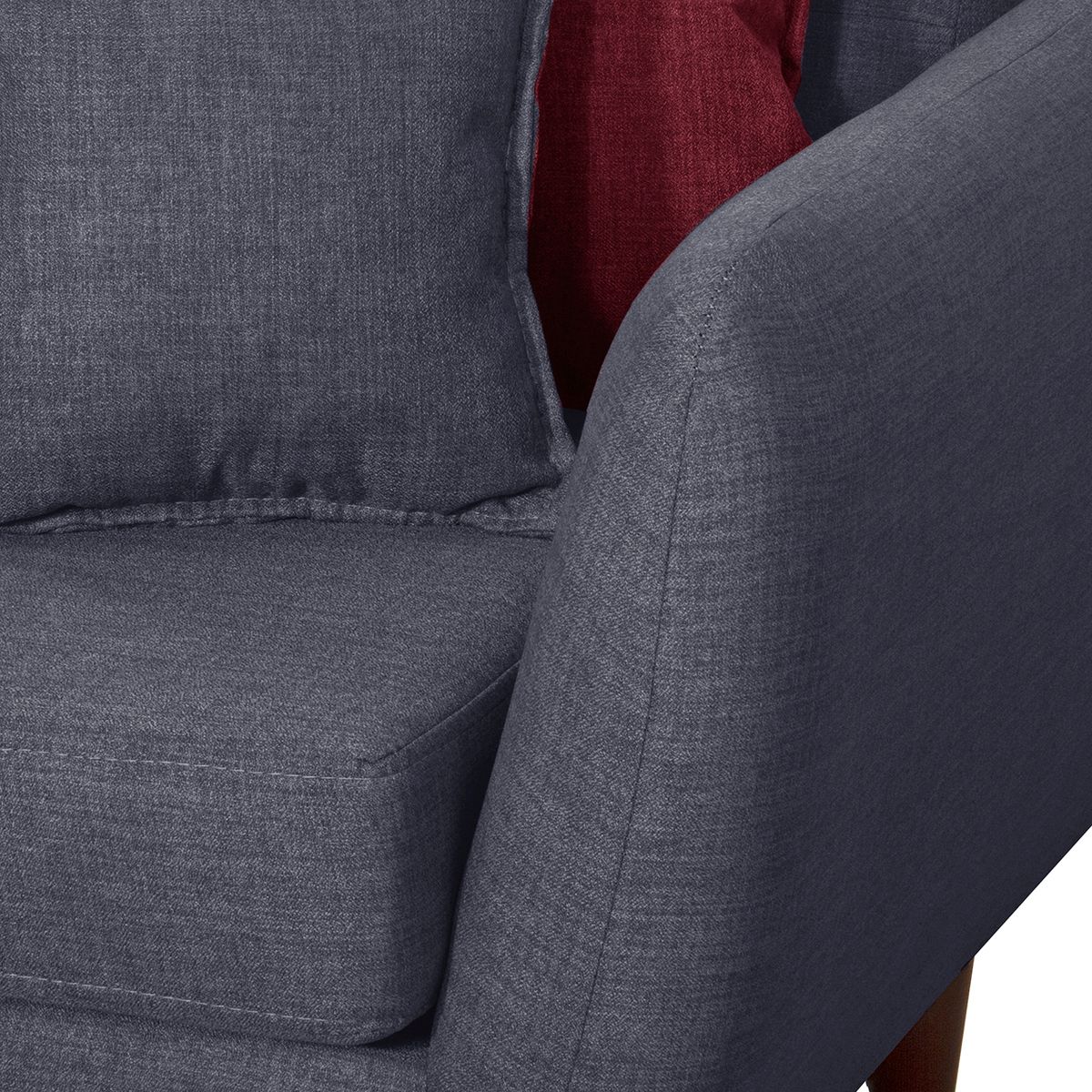 BLACK FACTORY - Sofa 3 Cuerpos Huevito Marengo.