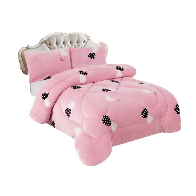 GENERICO - Cobertor Plush Algodón De Invierno 2 Plazas Con Chiporro De Diseños
