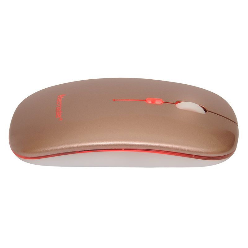 TECMASTER - Mouse Slim Dual Inalámbrico Tecmaster Recargable Rosa