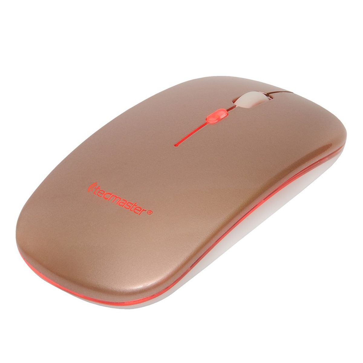 TECMASTER - Mouse Slim Dual Inalámbrico Tecmaster Recargable Rosa