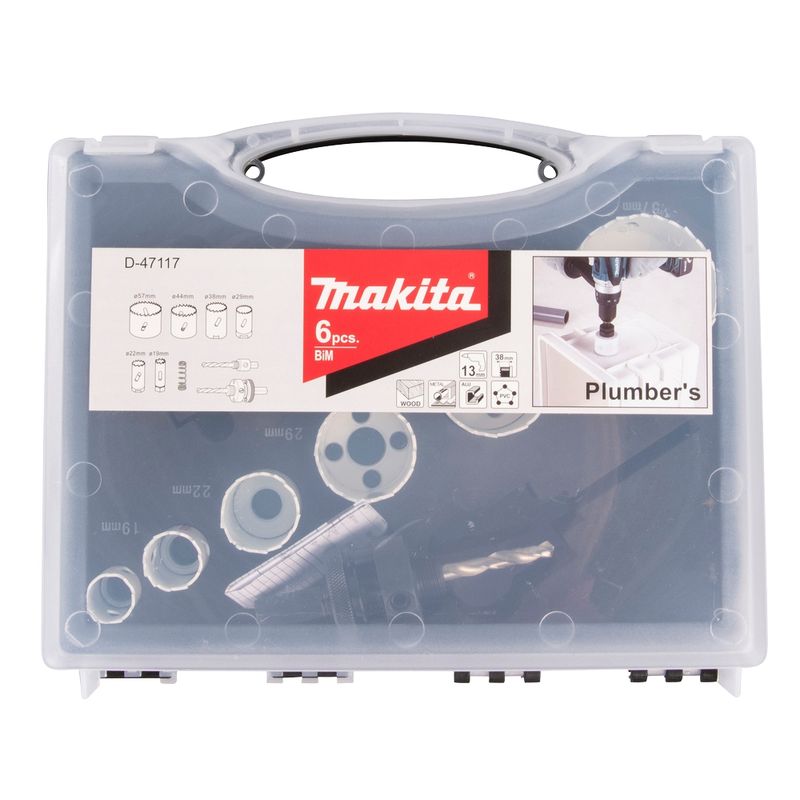 MAKITA - Set 6 Sierras Copas Bimet 19, 22, 29, 38, 44 Y 57mm