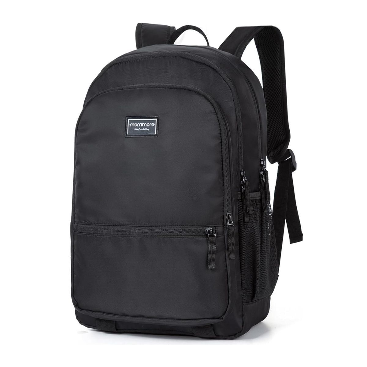 MOMMORE - Mommore Mochila Escolar Grande 3 Compartimientos 20L - Negro