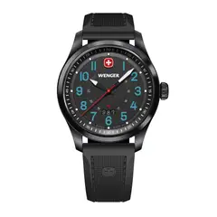 WENGER - Reloj Terragraph 43 mm correa silicona negro