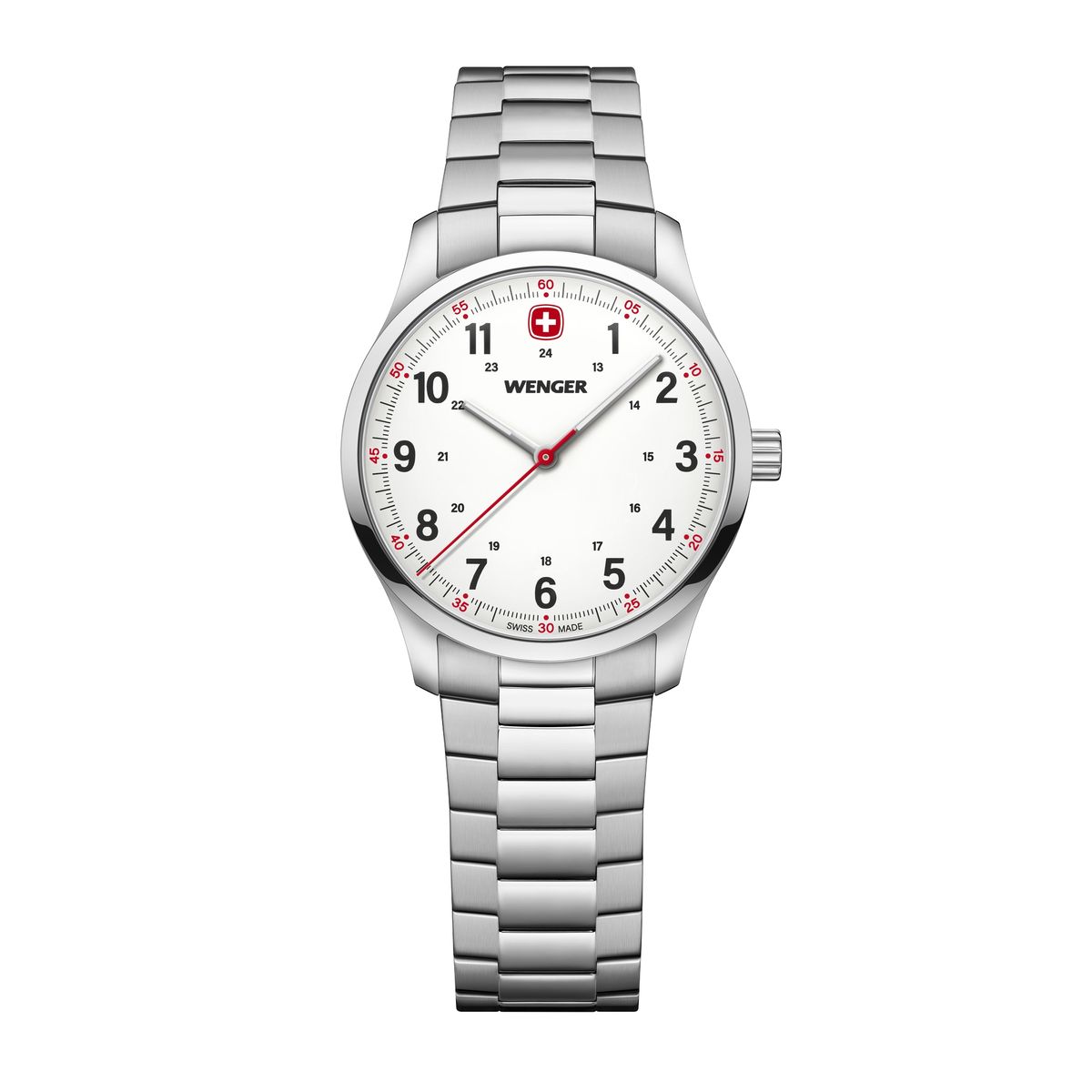 WENGER - Reloj City Sport 34 mm correa acero Wenger