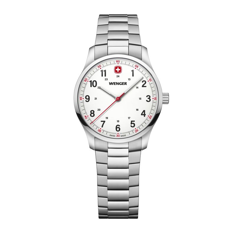 WENGER - Reloj City Sport 34 mm correa acero Wenger