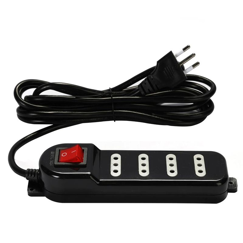 MACROTEL - ALARGADOR 4 TOMAS 3 METROS. SWITCH ON/OF. NEGRO