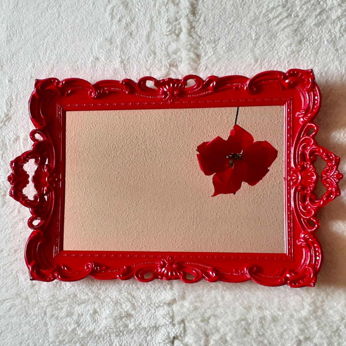 GENERICO - Pack 2 Bandeja Espejo Rectangular Deco Candy Bar - Rojo