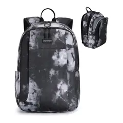 MOMMORE - Mochila Grande para Niños Educ Básica 28L - Blanco y Negro