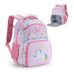 MOMMORE - Mochila 2 en 1 para Niños Pequeños 12L - Rosado Unicornio