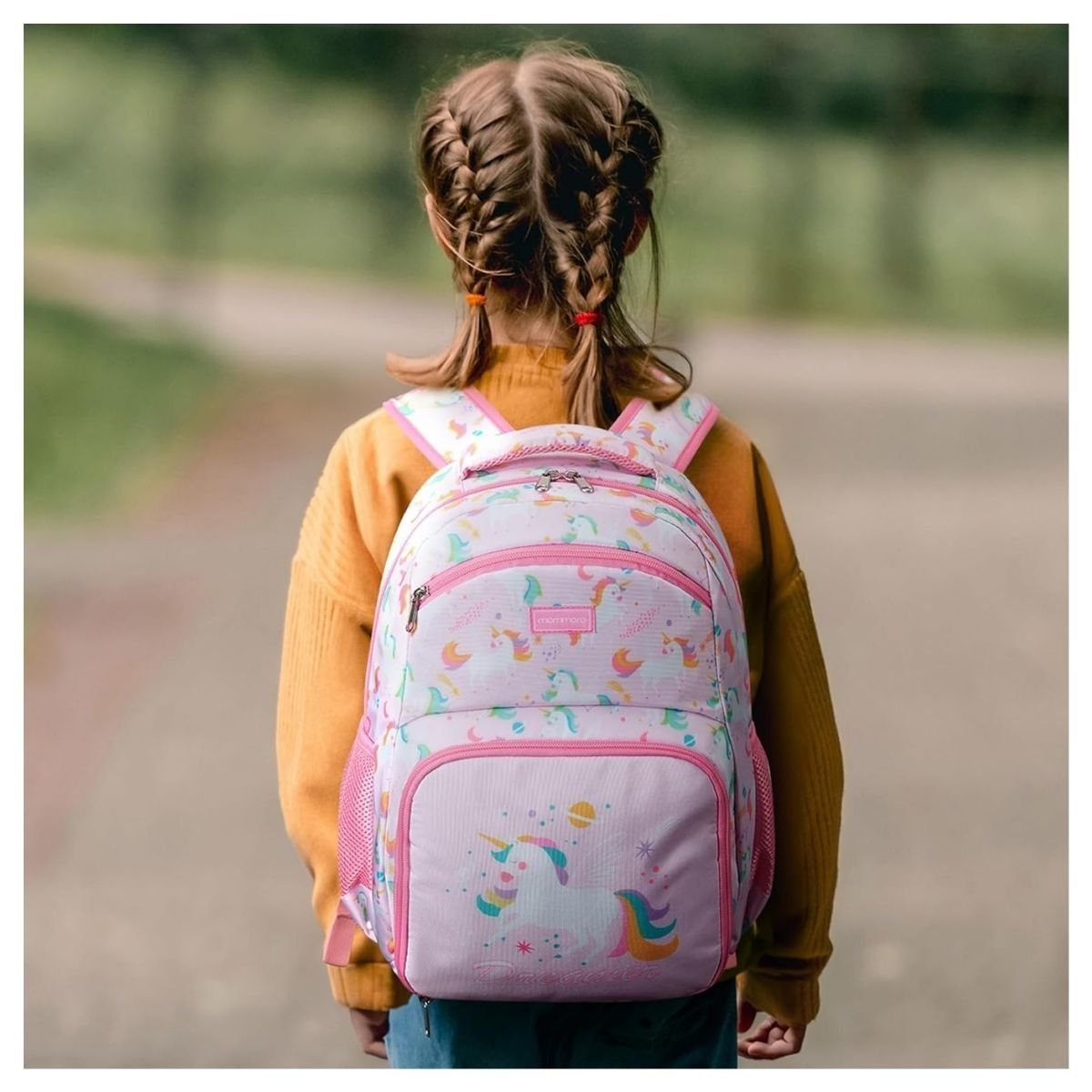MOMMORE - Mommore Mochila 2 en 1 para Niños Pequeños 12L - Rosado Unicornio