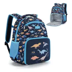 MOMMORE - Mochila 2 en 1 para Niños Pequeños 12L - Azul Dinosaurios