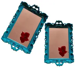 GENERICO - Pack 2 Bandeja Espejo Rectangular Deco Candy Bar - Calipso