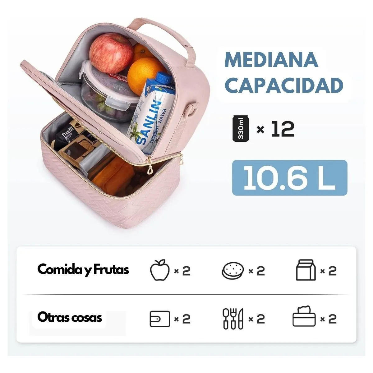 TOURIT - Tourit Lonchera con Aislamiento Cubierta Doble 10
