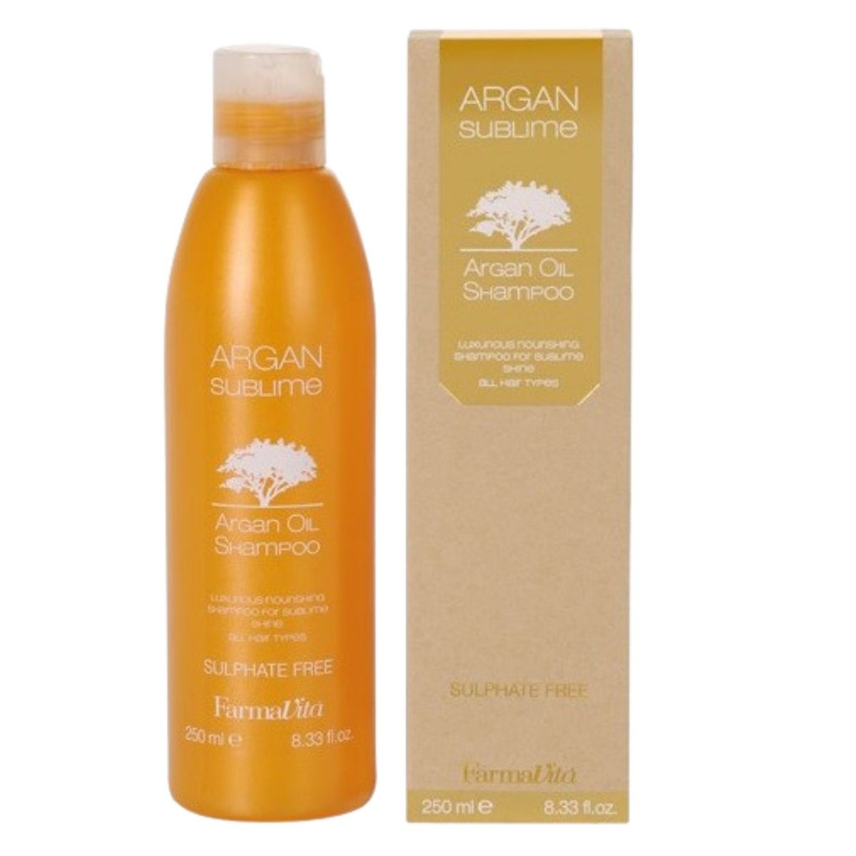 FARMAVITA - Shampoo Farmavita  Argan Sublime 250ml Hidrata Fortalece Nutre Omega 6 Vitamina E