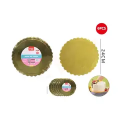 GENERICO - Base De Torta Dorado 24Cm Espesor 2mm
