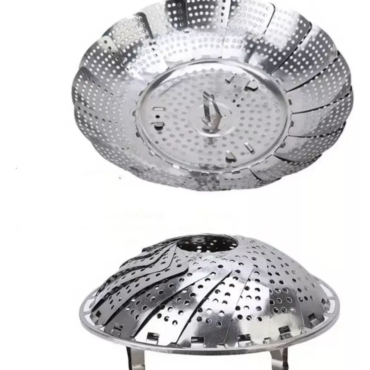 GENERICO - rejilla para cocinar al vapor plegable acero inoxi 26cm