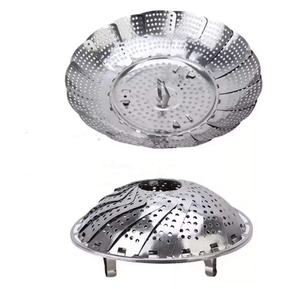 GENERICO - rejilla para cocinar al vapor plegable acero inoxi 26cm