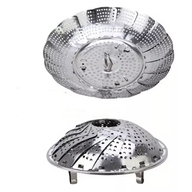 GENERICO - rejilla para cocinar al vapor plegable acero inoxi 26cm