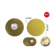GENERICO - Base De Torta Dorado 34Cm Espesor 2mm