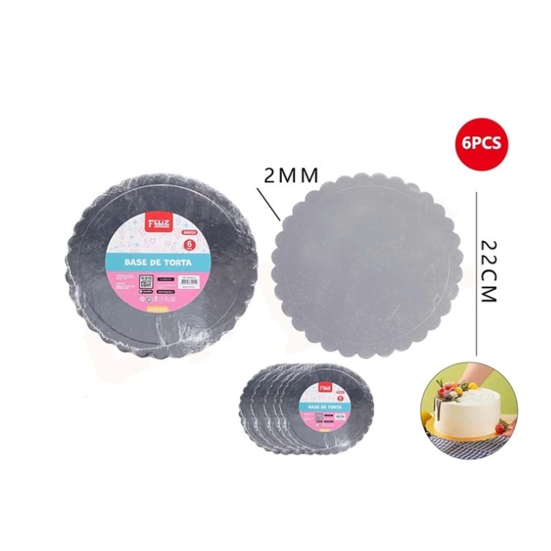 GENERICO - Base De Torta Plata 22Cm Espesor 2mm
