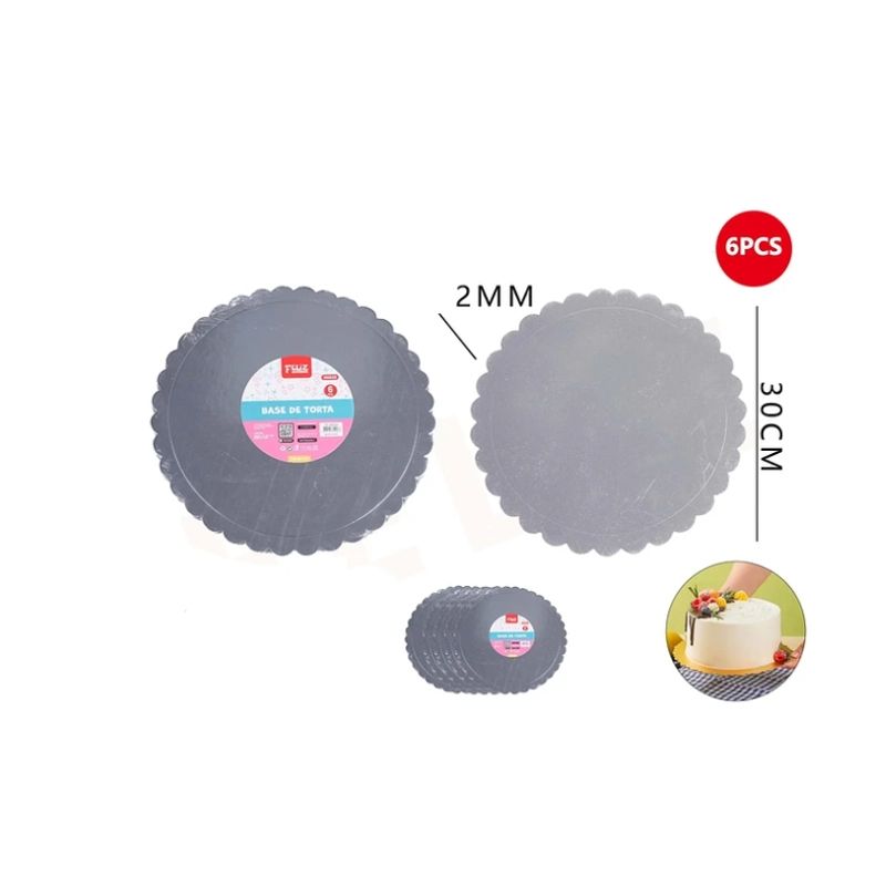 GENERICO - Base De Torta Plata 30Cm Espesor 2mm