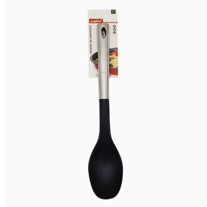 GENERICO - Cuchara De Servir Color Negro Plastico