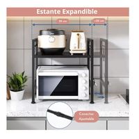 Estante De Microondas 2 Niveles Ajustable