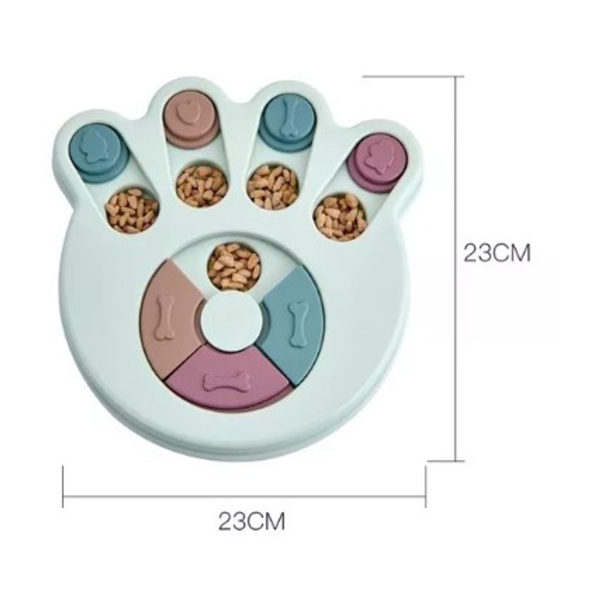 GENERICO - Plato Puzzle Juguete Para  Perros Y Gatos Color Celeste