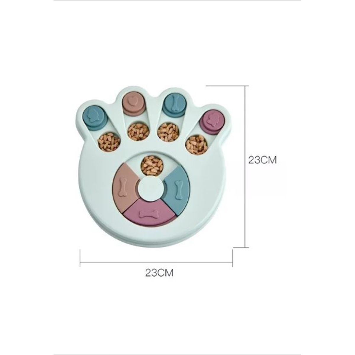 GENERICO - Plato Puzzle Juguete Para  Perros Y Gatos Color Celeste