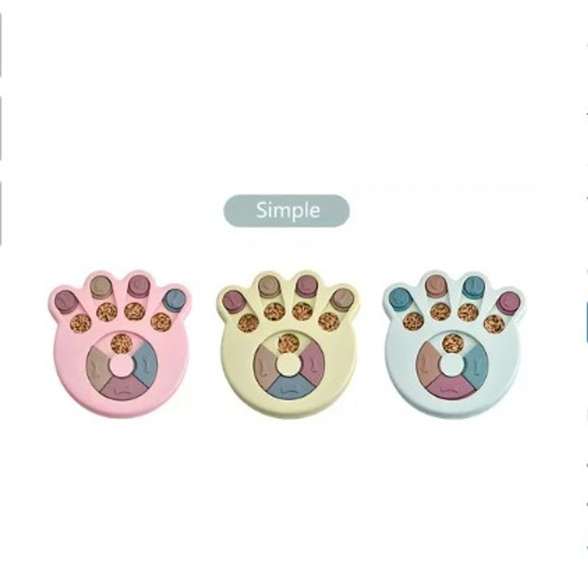 GENERICO - Plato Puzzle Juguete Para  Perros Y Gatos Color Celeste