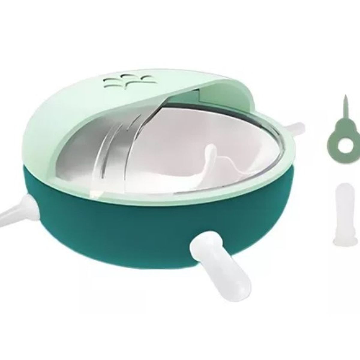 GENERICO - Bebedero Alimentador Leche Mascotas Gato Perro Cuenco Verde