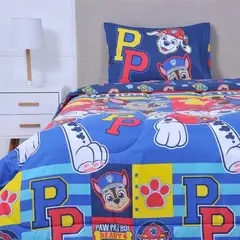 MASHINI - Plumón Cubrecama Infantil Reversible 1.5 Plazas Paw Patrol Action