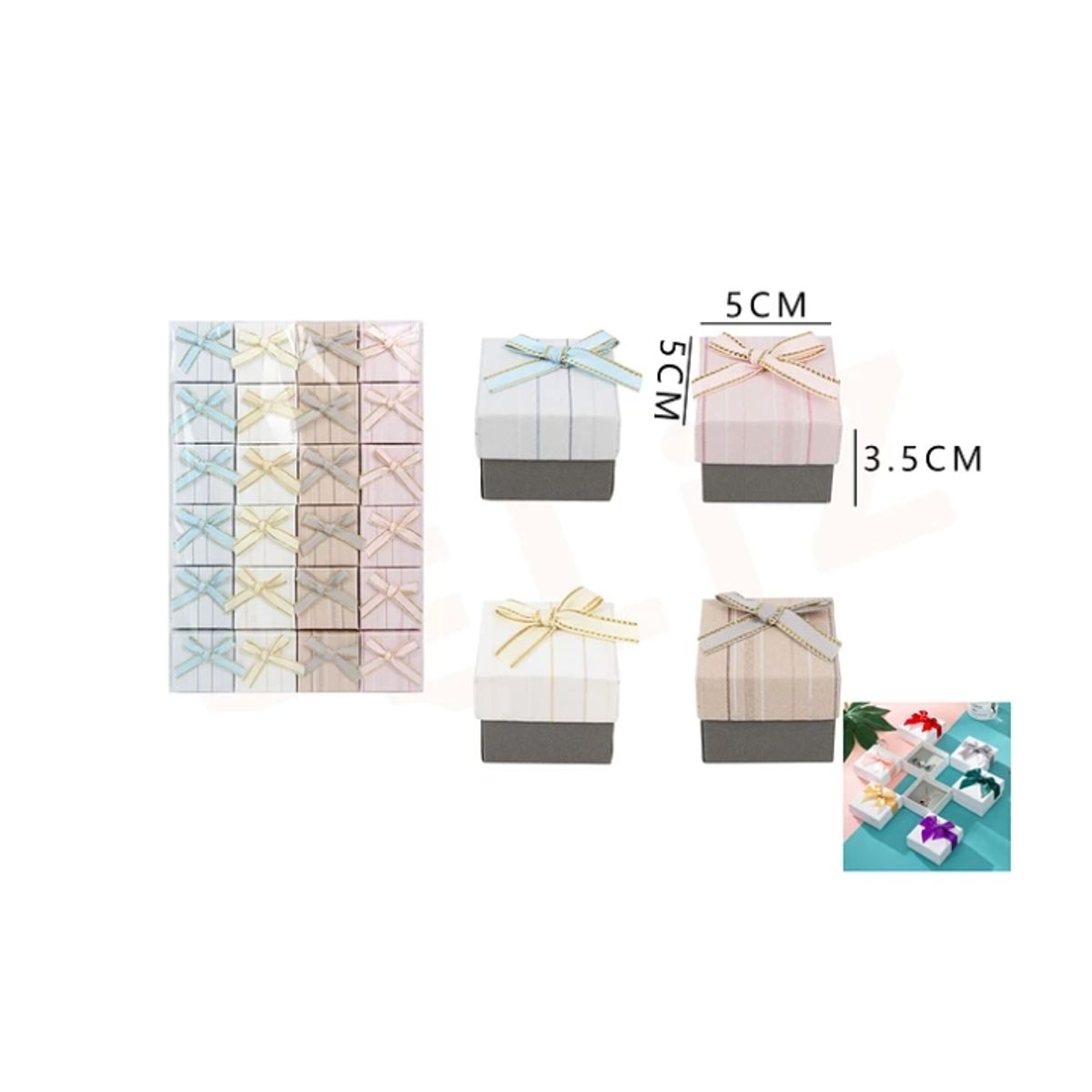 GENERICO - Caja De Regalo 5535Cm Colores Surtidos