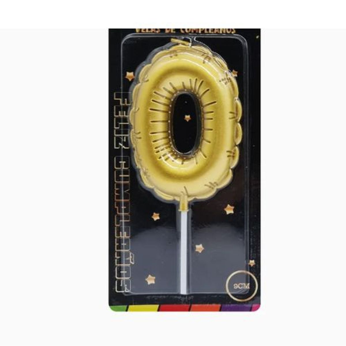 GENERICO - Velas Cumpleaños Doradas Numero 0