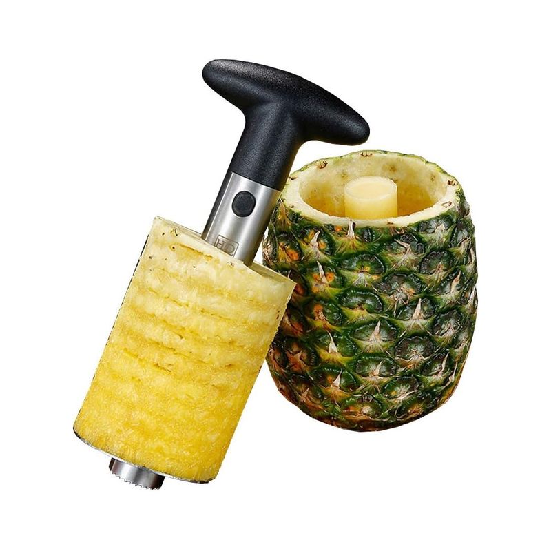 GENERICO - Pelador Cortador Piñas Rodajas Acero Inoxidable