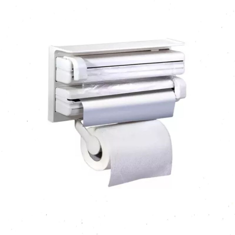 GENERICO - Dispensador Porta Rollo Triple Toalla Nova Cocina Alusa Film
