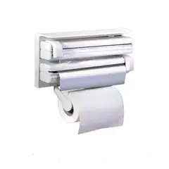 GENERICO - Dispensador Porta Rollo Triple Toalla Nova Cocina Alusa Film
