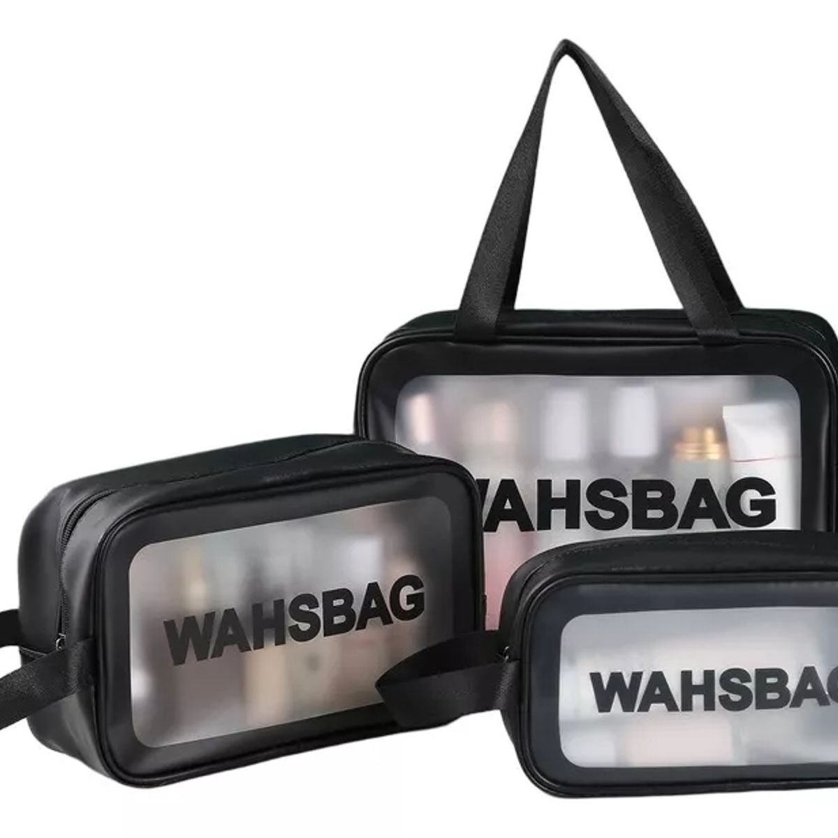 GENERICO - Neceser Organizador Bolsa De Cosméticos Transparente 3pcs