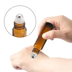 KUANGYE - Frasco Roll On 10ml Color Ambar 50 Unidades