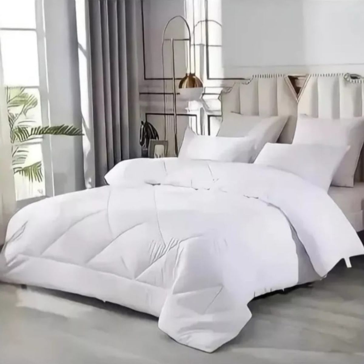 ANGELES DEL HOGAR - Plumon Nórdico De Seda plaza y media Blanco