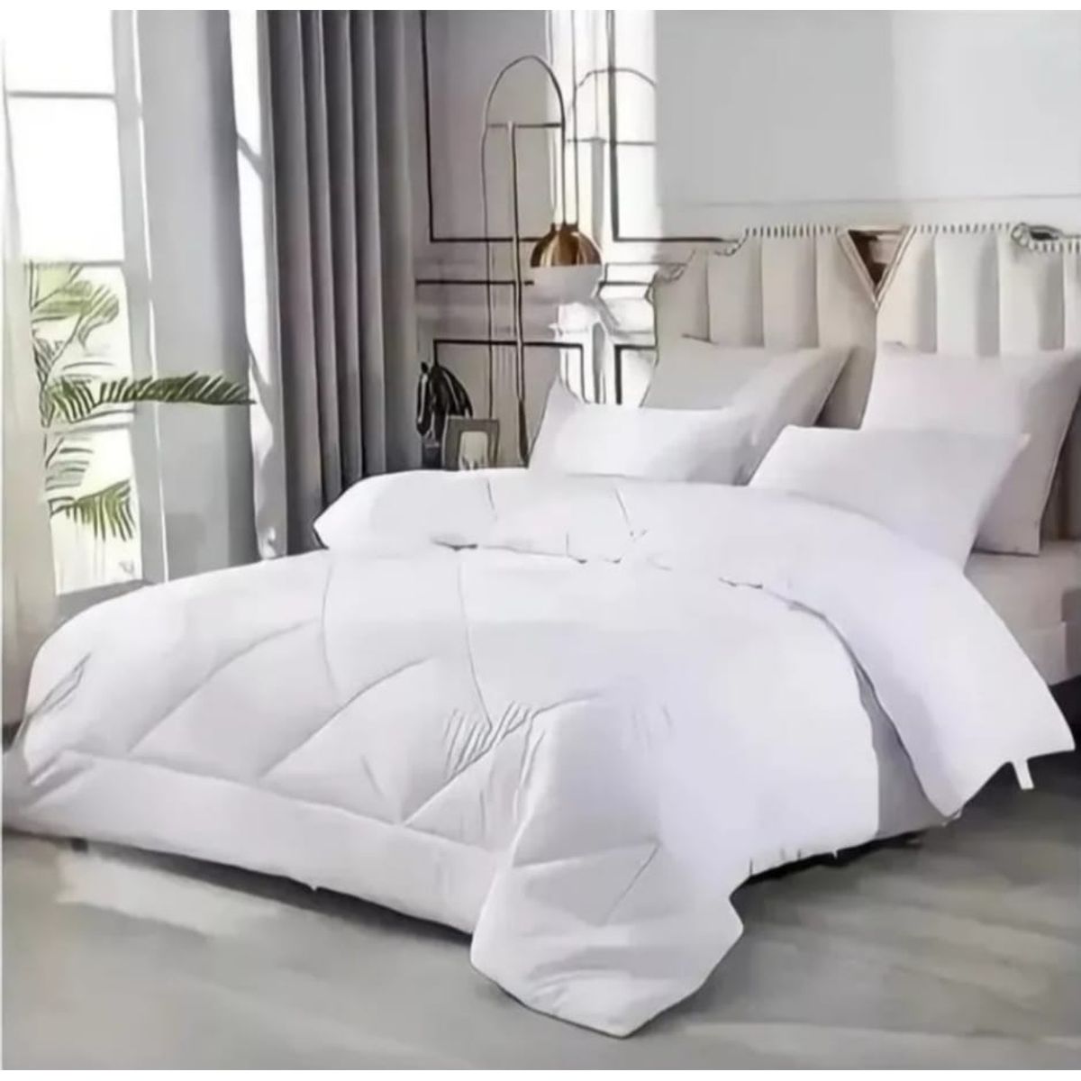 ANGELES DEL HOGAR - Plumon Nórdico De Seda plaza y media Blanco