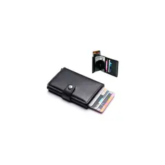 GENERICO - Billetera De Cuero Ultra Delgada Con Bloqueo Rfid Anti Robo
