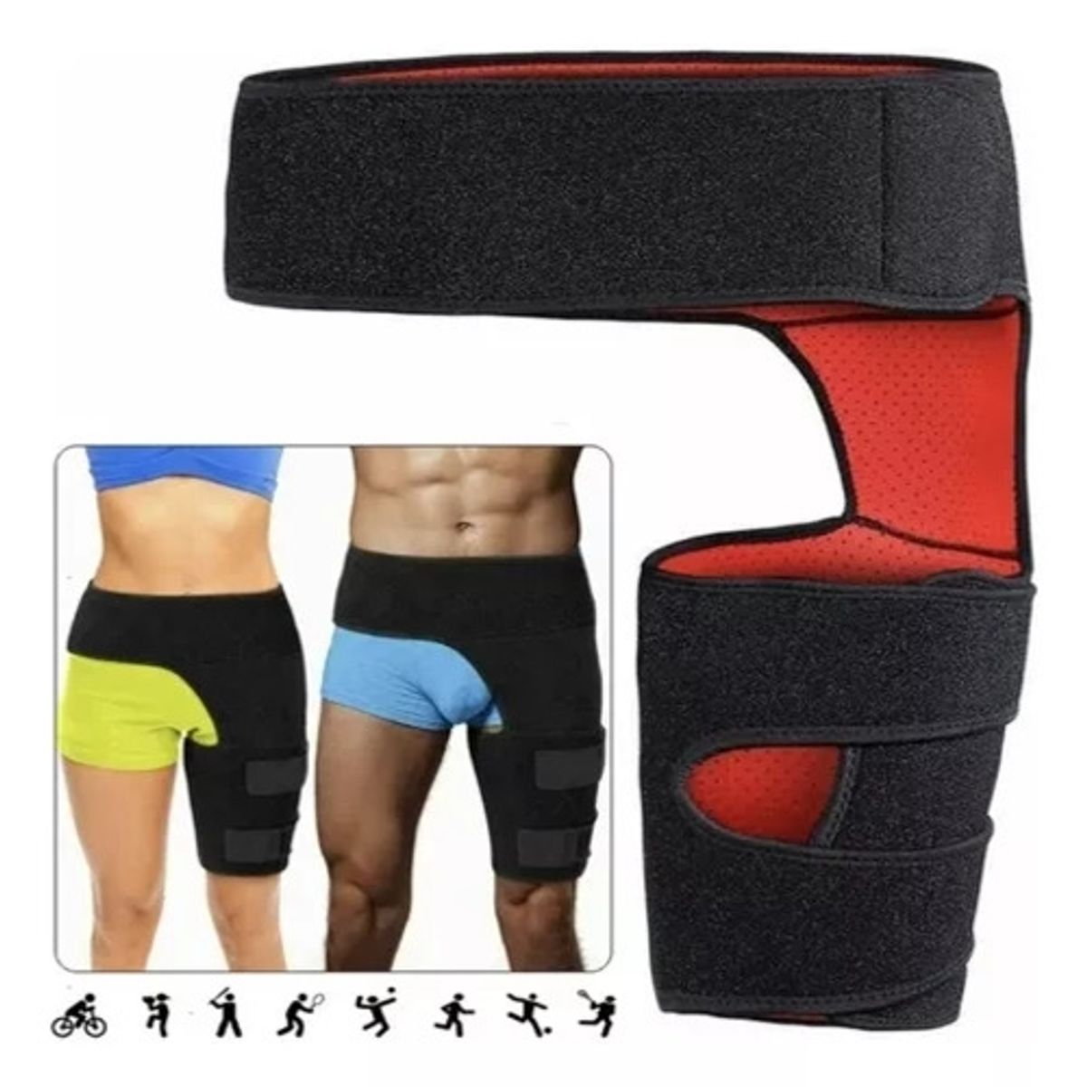 GENERICO - Faja Compresión Cadera Ingle Muslo Alvia Dolor