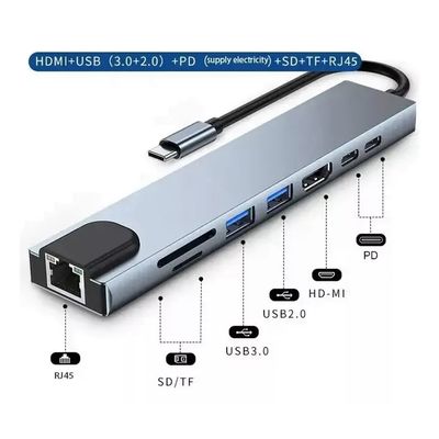 Imagen 2 del producto Hub Usb C Conector Multipuerto 8 En 1 Para Macbook Windows