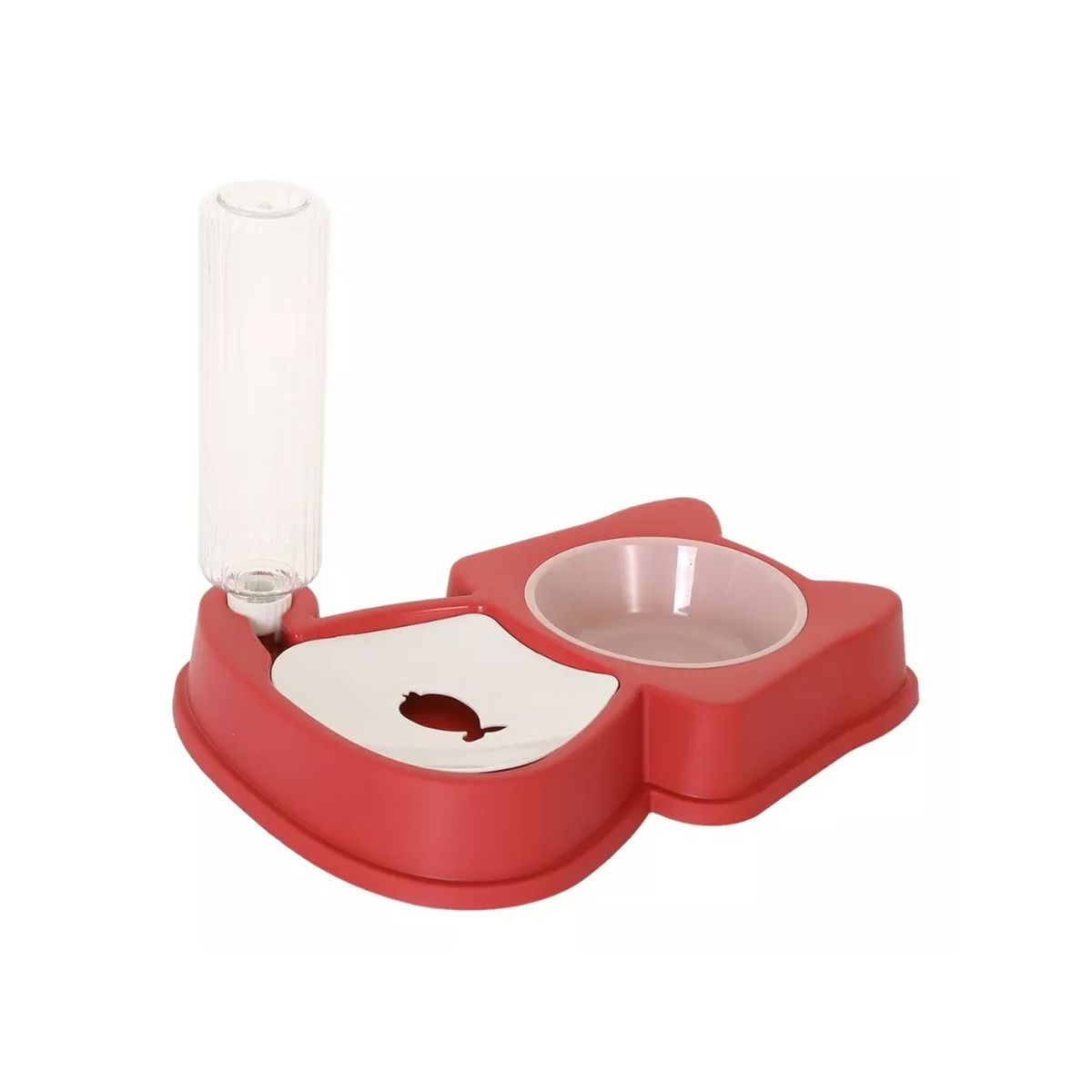 GENERICO - Plato En Forma De Gato Con Dispensador De Agua Para Mascotas