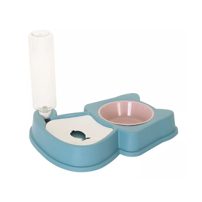 GENERICO - Plato En Forma De Gato Con Dispensador De Agua Para Mascotas